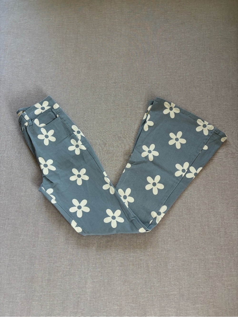 Altar'd State Light Blue Daisy Flare Jeans - Picture 5 of 12